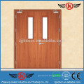 JK-FW9104 Double Leaf Wooden Entry Door be Used in Emergency Access